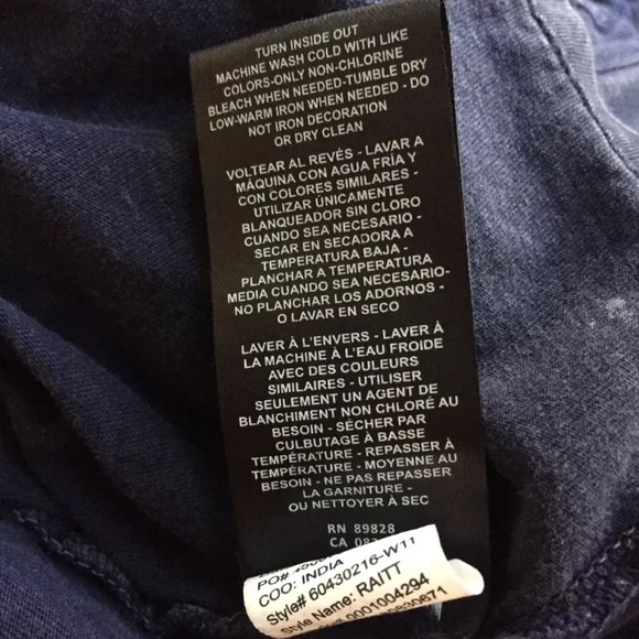 William Rast (Med) Raitt Blue Embellished Top - Picture 5 of 8